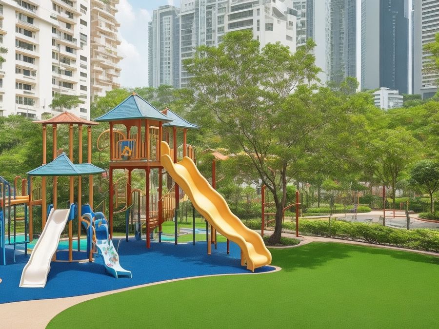 DreamShaper_v7_playground_in_singapore_luxury_condo_2